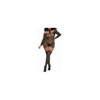 Bodystocking résille guêpière grande taille réversible avec tour de cou 